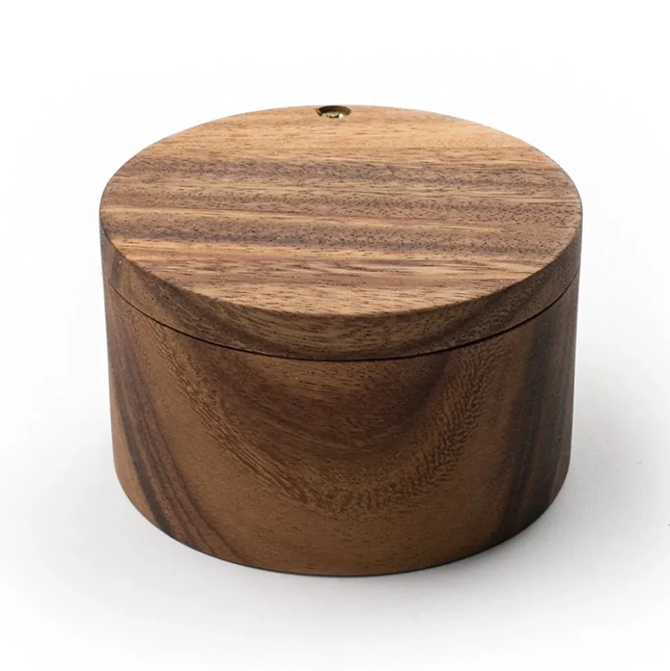 Fox Run Garnishes*Acacia Wood Salt Cellar
