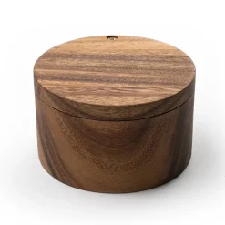 Fox Run Rimmers & Glitter*Acacia Wood Salt Cellar