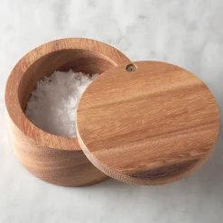 Fox Run Rimmers & Glitter*Acacia Wood Salt Cellar