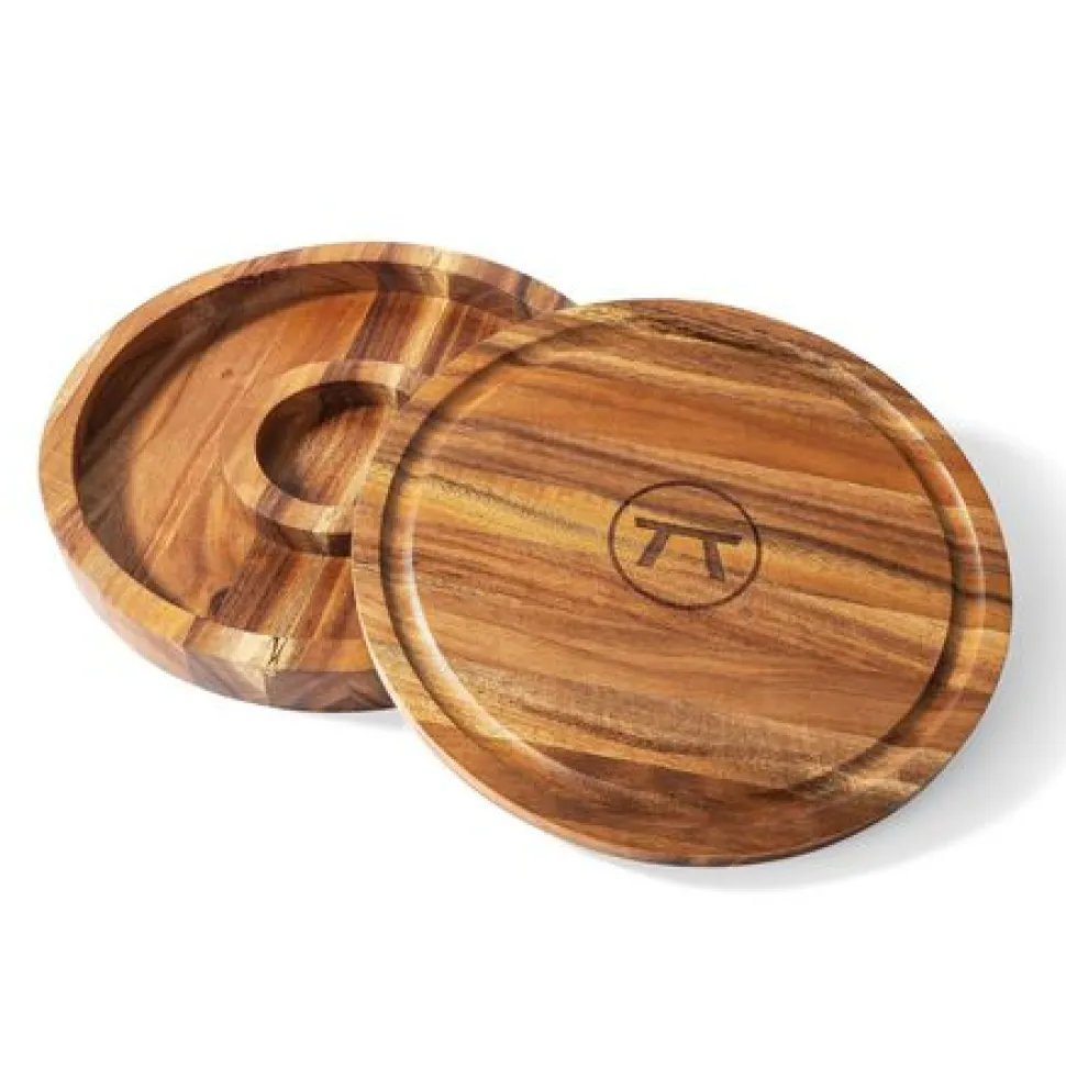 Fox Run Garnishes*Acacia Wood Salt Rimmer, Storage & Cutting Board