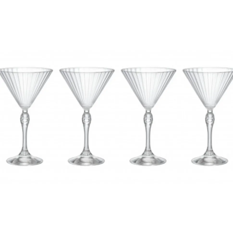 Trudeau Martini*America '20S Martini Glasses (Set Of 4)