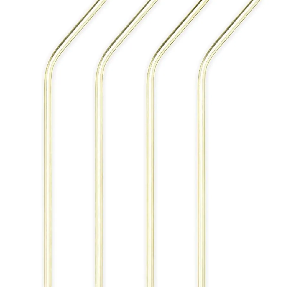 True Fabrications Straws*Angled Gold Straws