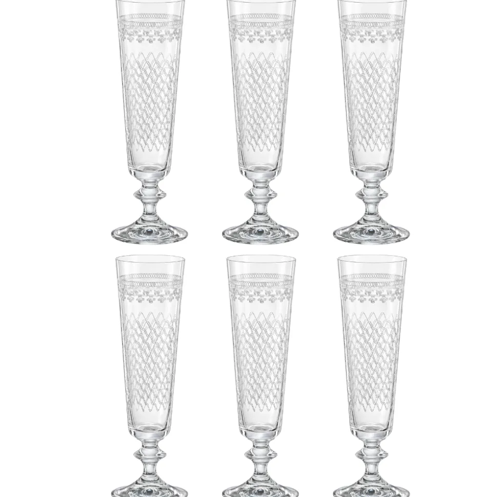 David Shaw Wine*Bella Karolinka Etched Champagne Flute