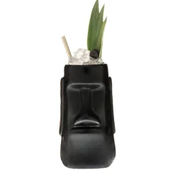 China Tiki Mugs*Black Easter Island Tiki Mug