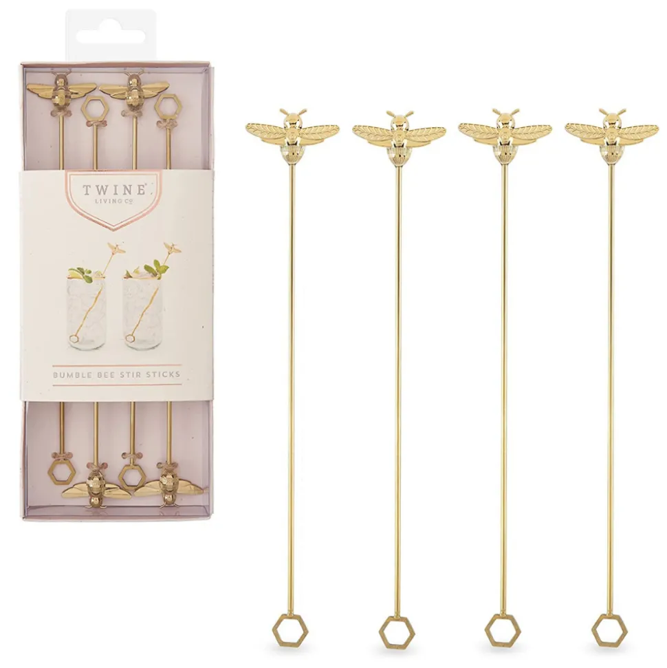 True Fabrications Cocktail Picks & Stirrers*Bumble Bee Stir Sticks (Set Of 4)