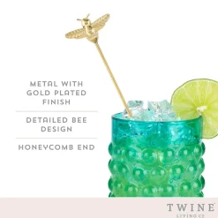 True Fabrications Cocktail Picks & Stirrers*Bumble Bee Stir Sticks (Set Of 4)