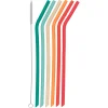 Danica Tiki*Cheer Bendable Silicone Straws (Pack Of 6)