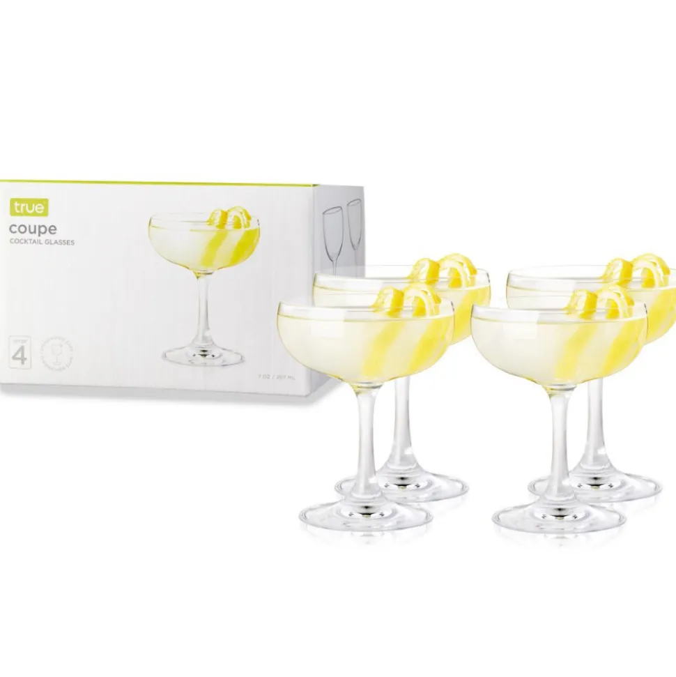 True Fabrications Coupes / Nick & Nora*Clear Coupes By True (Set Of 4)