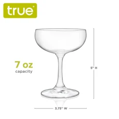 True Fabrications Coupes / Nick & Nora*Clear Coupes By True (Set Of 4)