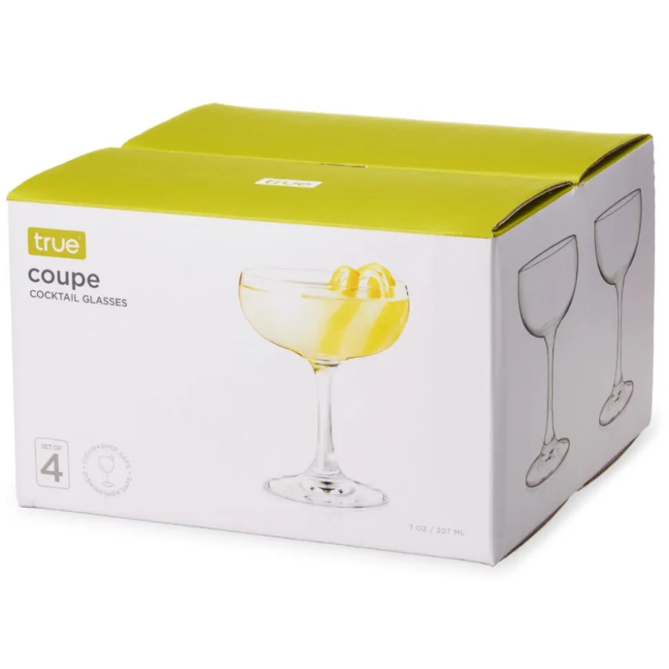 True Fabrications Coupes / Nick & Nora*Clear Coupes By True (Set Of 4)