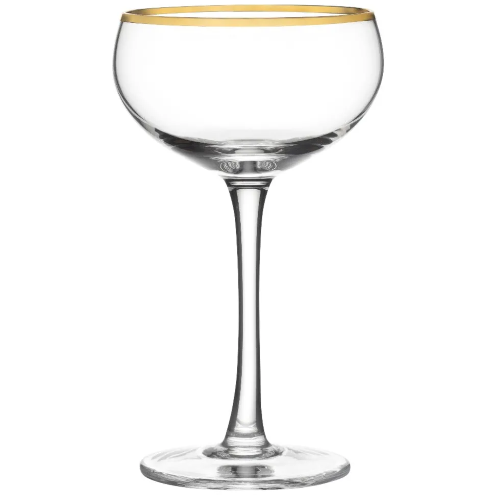 Better Refined - CHINA Potion House Bar Tools*Cleo Gold Rim Coupe