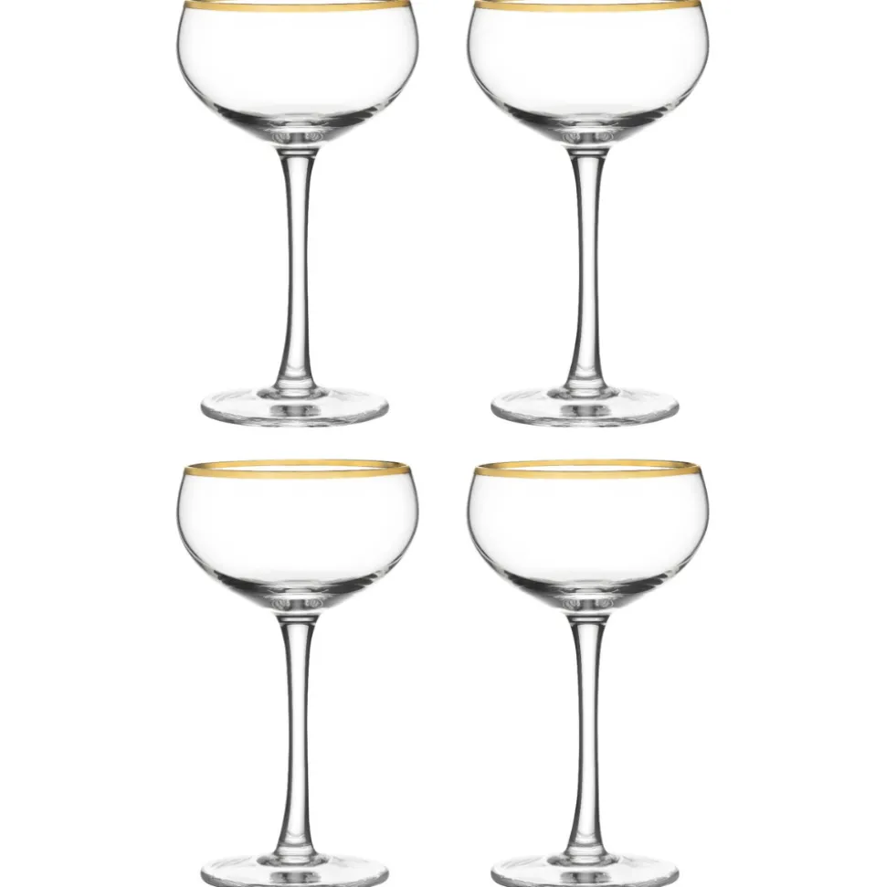 Better Refined - CHINA Potion House Bar Tools*Cleo Gold Rim Coupe