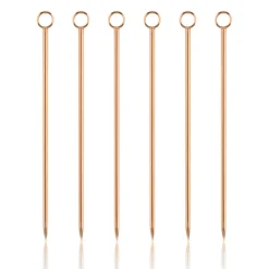 True Fabrications Cocktail Picks & Stirrers*Copper Cocktail Pins (Set Of 6)