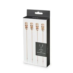 True Fabrications Garnishes*Copper Tiki Cocktail Pins (Set Of 4)
