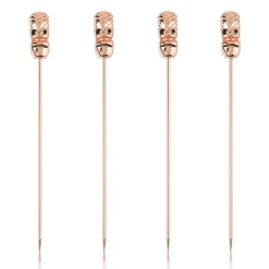 True Fabrications Cocktail Picks & Stirrers*Copper Tiki Cocktail Pins (Set Of 4)