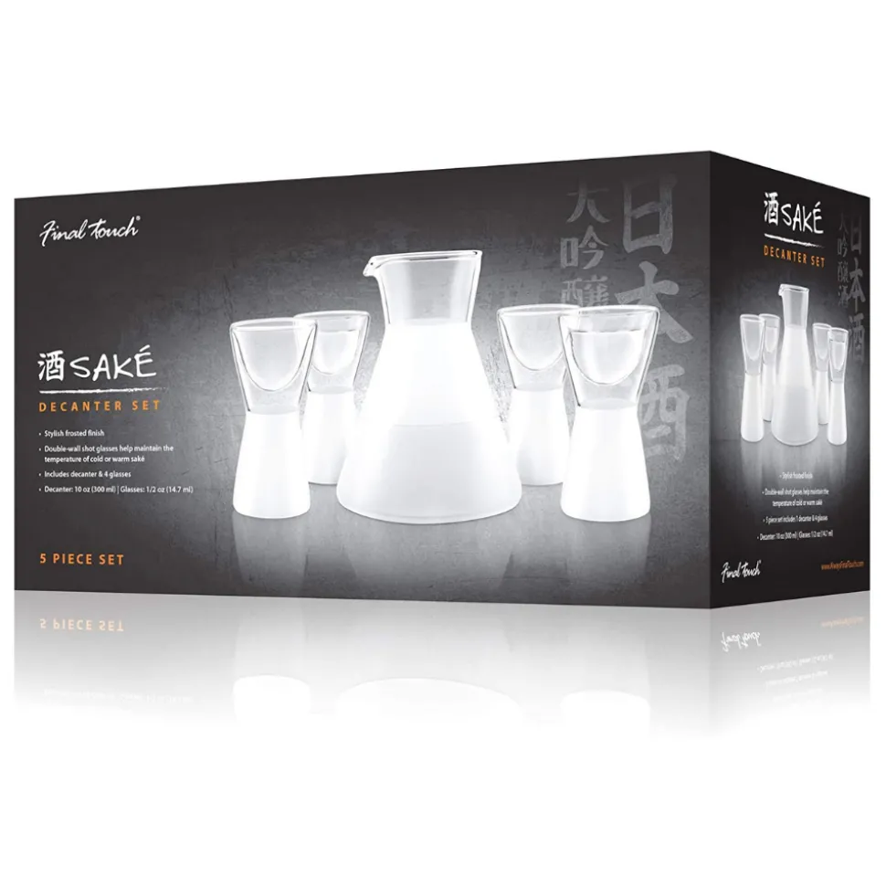Product Specialties Inc. Decanters & Pitchers*Frosted Sake Decanter & Glasses