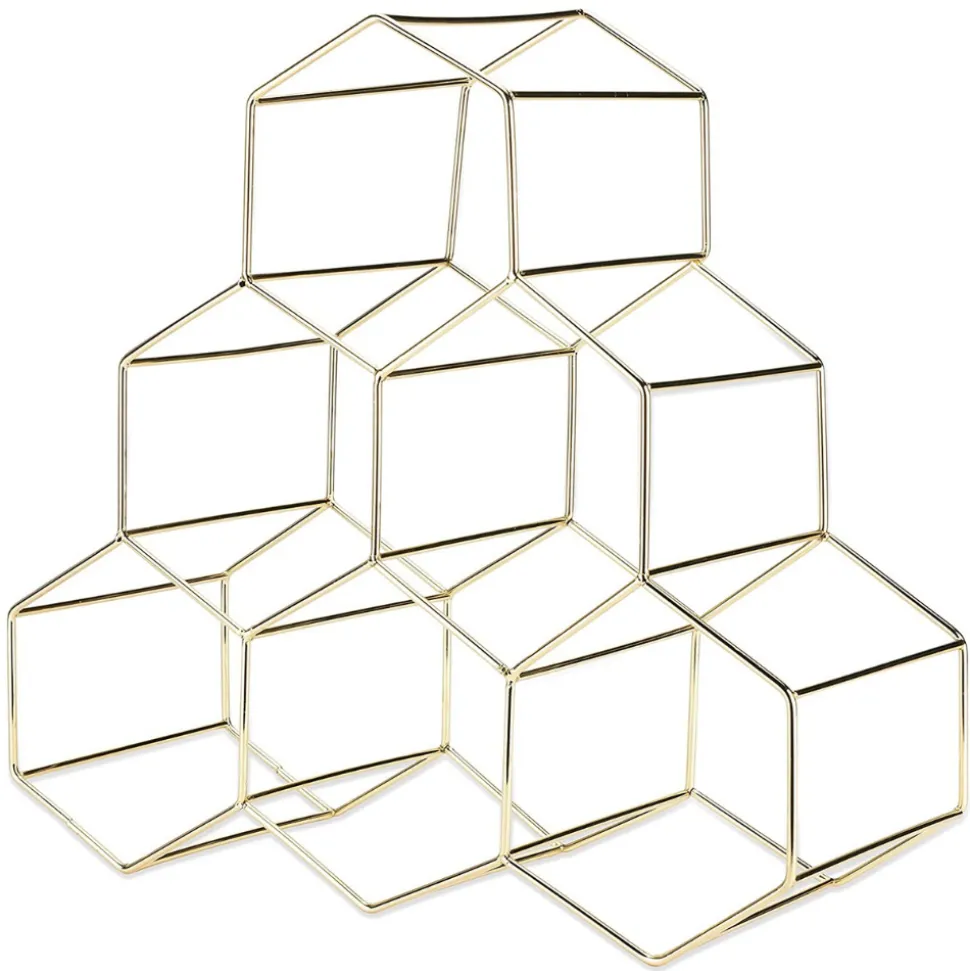 True Fabrications Wine*Geo Gold Wine Rack