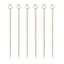 True Fabrications Cocktail Picks & Stirrers*Gold Cocktail Pins (Set Of 6)