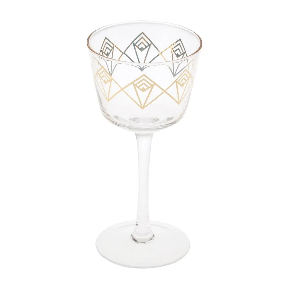 China Potion House Bar Tools*Gold Dream Deco Coupe Glass