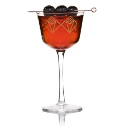 China Coupes / Nick & Nora*Gold Dream Deco Coupe Glass