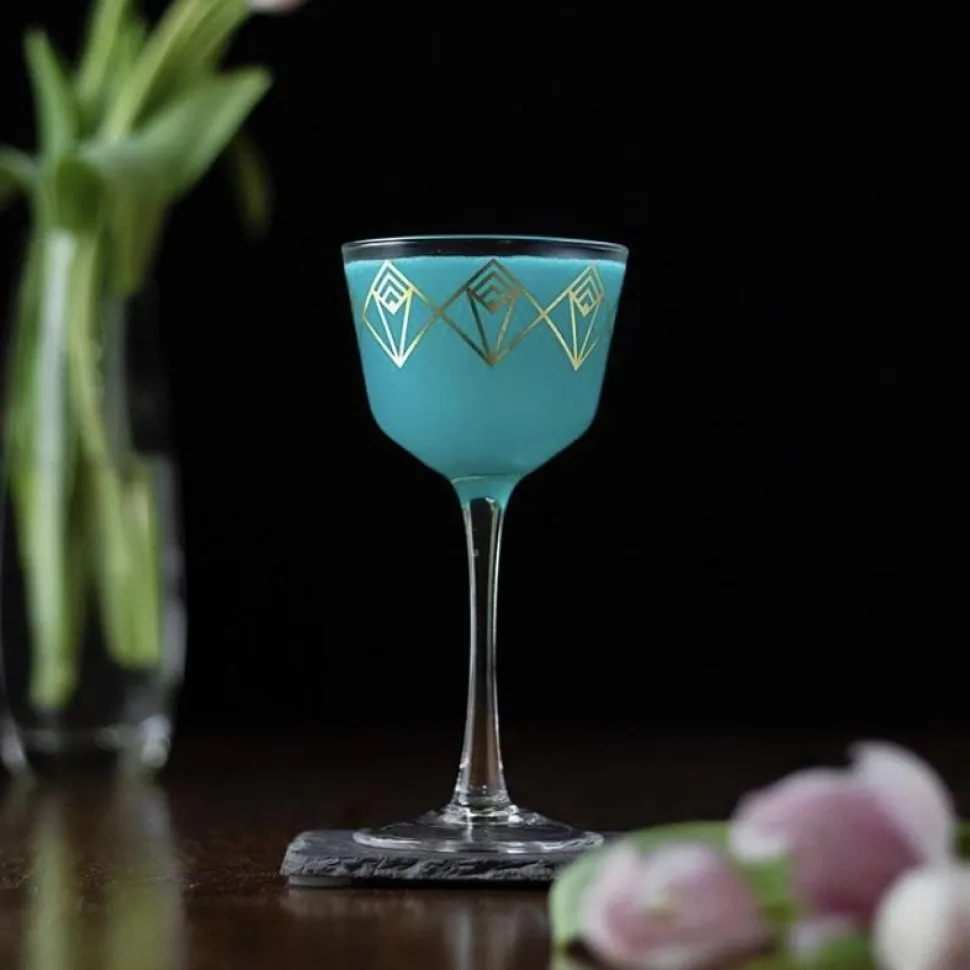 China Coupes / Nick & Nora*Gold Dream Deco Coupe Glass