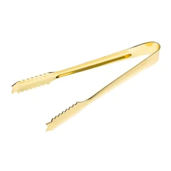 China Ice Molds + Tools*Gold Serrated Ice Tongs