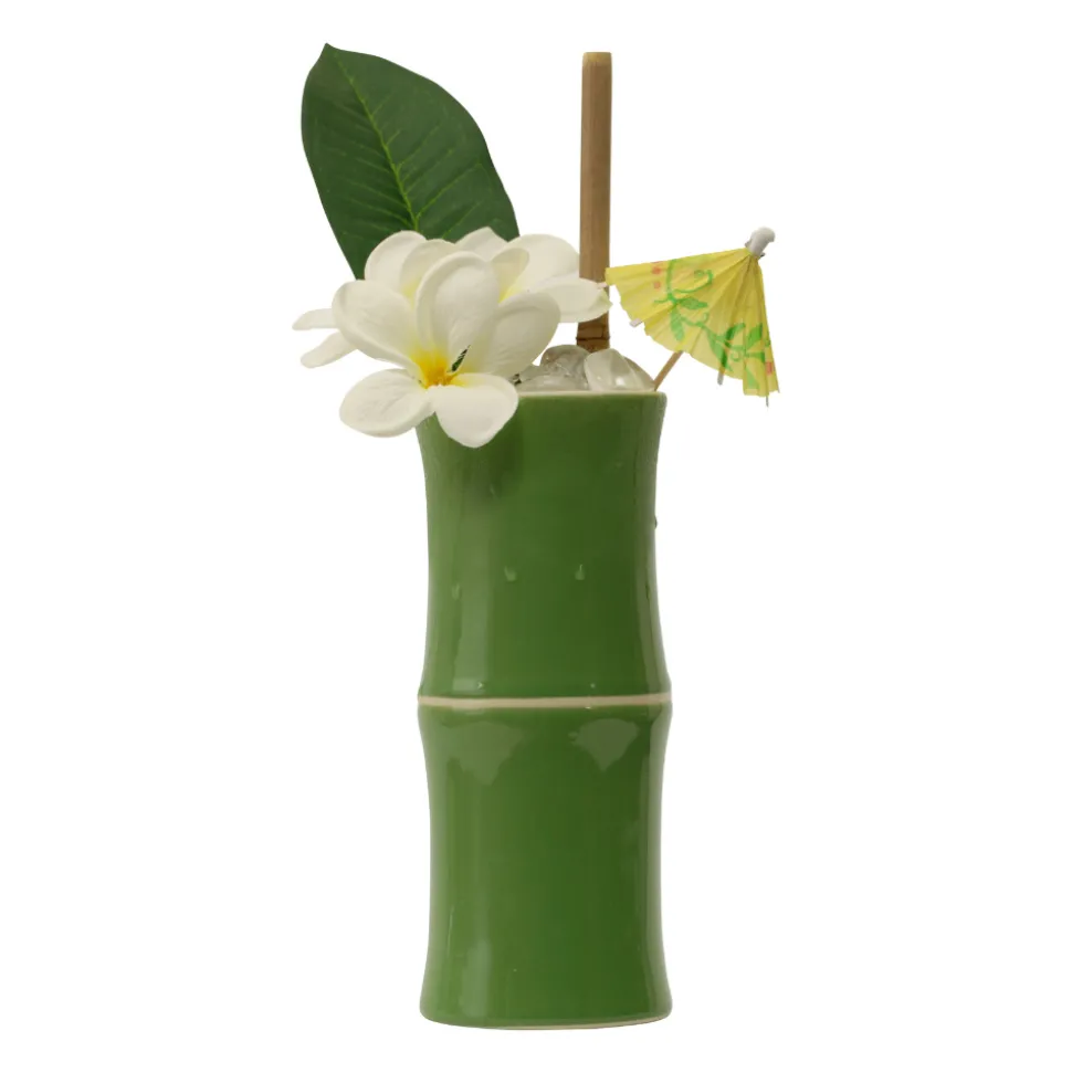 China Tiki*Green Bamboo Tiki Mug