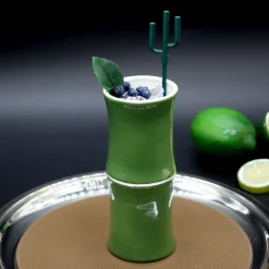 China Tiki Mugs*Green Bamboo Tiki Mug