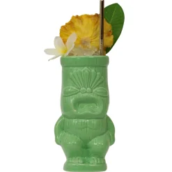 China Tiki Mugs*Green Cheeky Tiki Mug