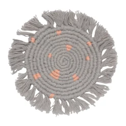 Danica Coasters & Trays*Grey Macrame Coasters (Set Of 4)