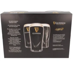 Mimi Imports Beer*Guinness Embossed Pint Glasses (Set Of 2)