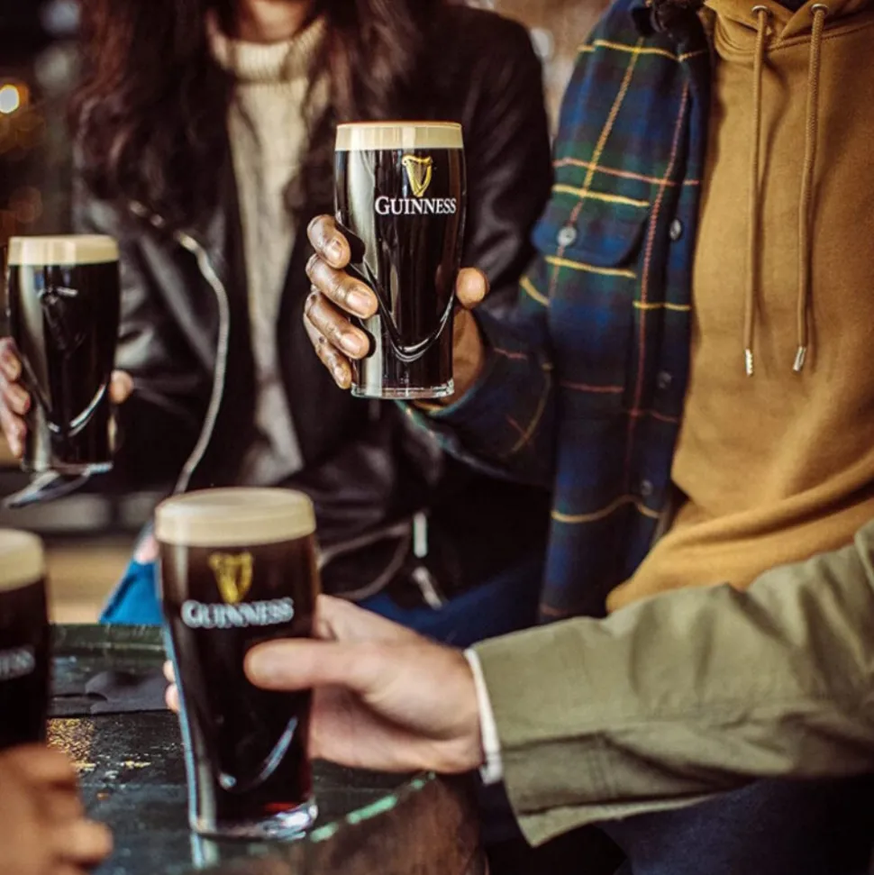Mimi Imports Beer*Guinness Embossed Pint Glasses (Set Of 2)