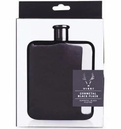 True Fabrications Flasks*Gunmetal Black Plated Flask