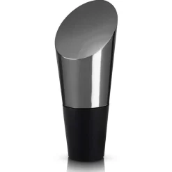 True Fabrications Wine*Heavyweight Gunmetal Bottle Stopper By Viski
