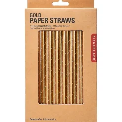 Kikkerland Tiki*Gold Paper Straws