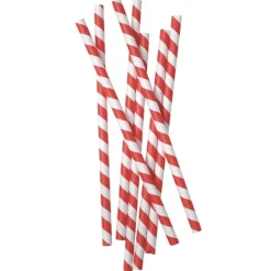 Kikkerland Straws*Red Stripe Paper Straws