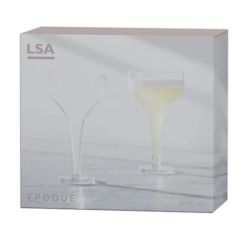 David Shaw Coupes / Nick & Nora*Lsa Epoque Champagne Saucers (Set Of 2)
