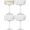 David Shaw Coupes / Nick & Nora*Lsa Gio Line Champagne/Cocktail Saucers (Set Of 4)