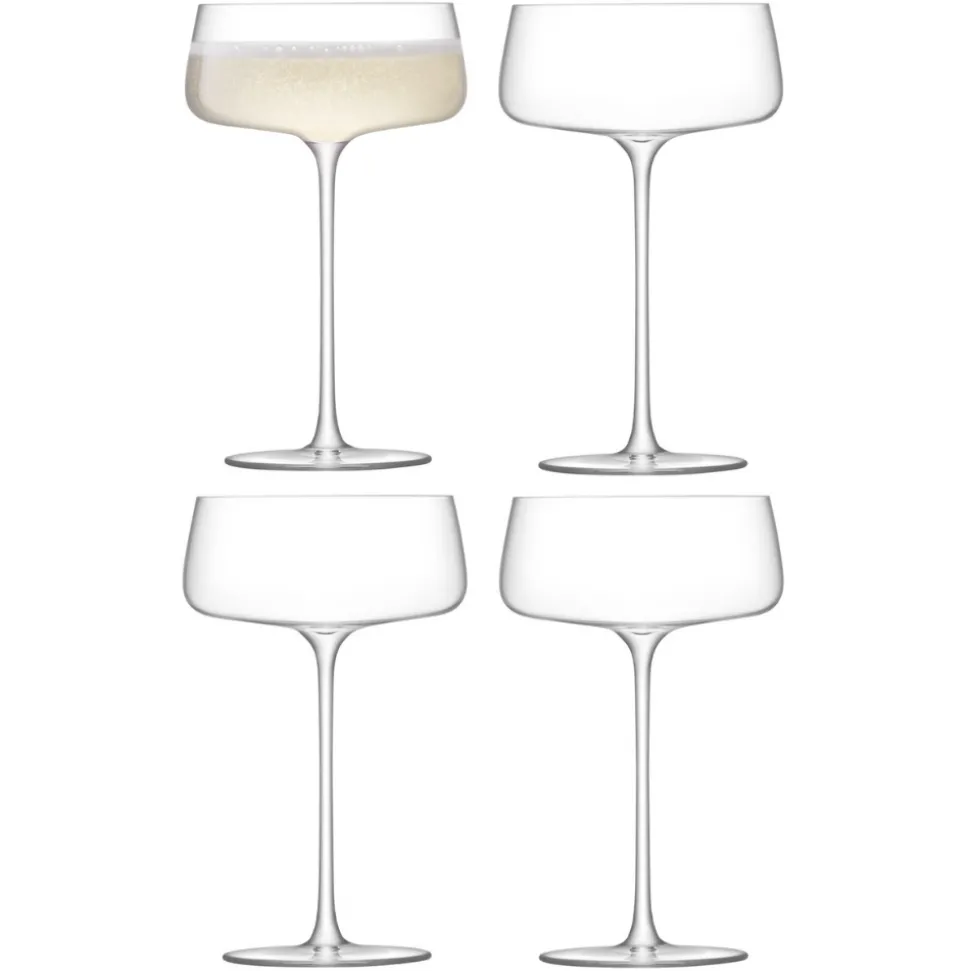 David Shaw Wine*Lsa Metropolitan Champagne Saucers (Set Of 4)
