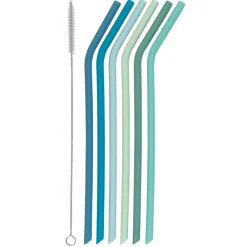 Danica Straws*Marina Bendable Silicone Straws (Pack Of 6)