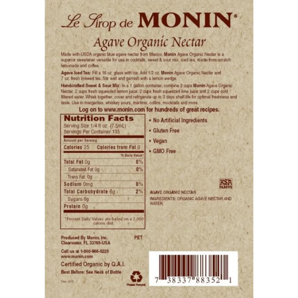 Mountain View Estates Syrups*Monin Agave Syrup