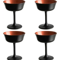 Urban Bar Coupes / Nick & Nora*Oro Nero Shallow Fizz Glass