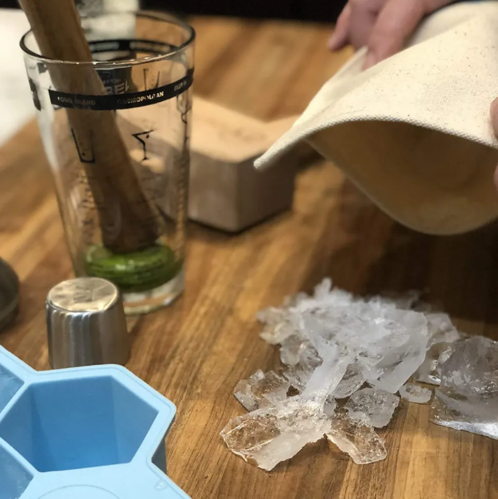 Fox Run Ice Molds + Tools*Outset Lewis Bag + Mallet