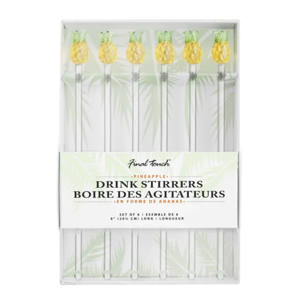 Product Specialties Inc. Cocktail Picks & Stirrers*Pineapple Stir Sticks (Set Of 6)
