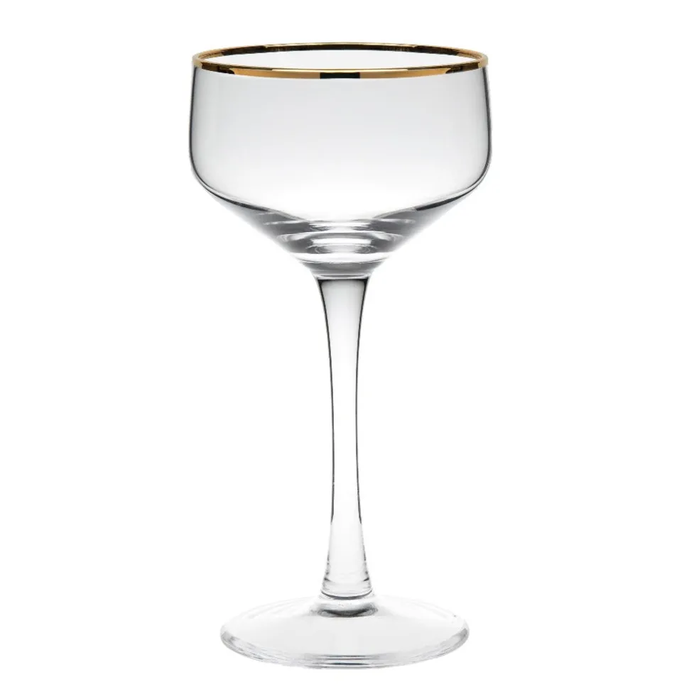 Better Refined - CHINA Potion House Bar Tools*Potion House Gold Rim Coupe
