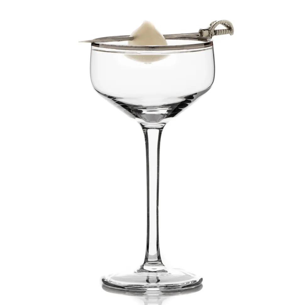 Better Refined - CHINA Potion House Bar Tools*Potion House Silver Rim Coupe