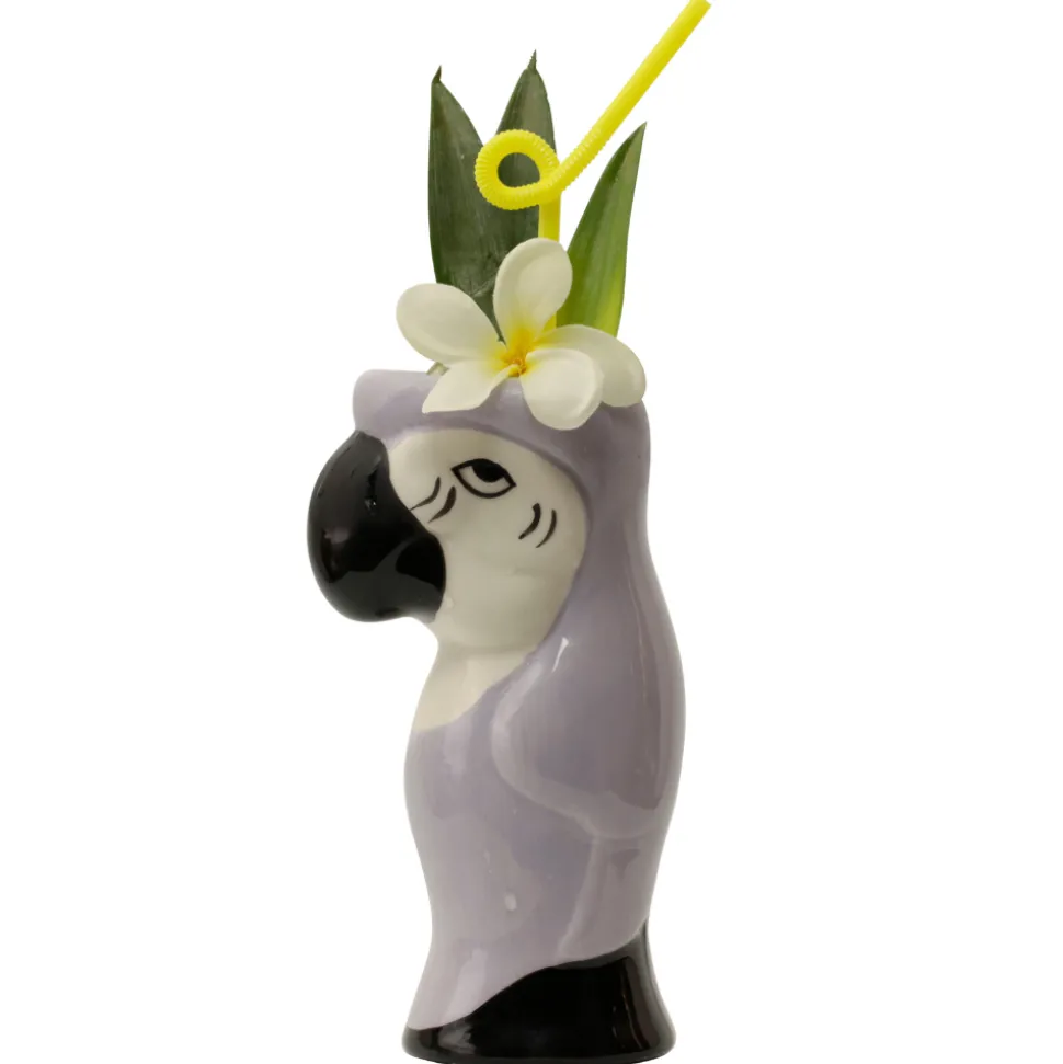 China Tiki Mugs*Purple Parrot Tiki Mug