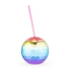 True Fabrications Tiki Mugs*Rainbow Disco Ball Tumbler