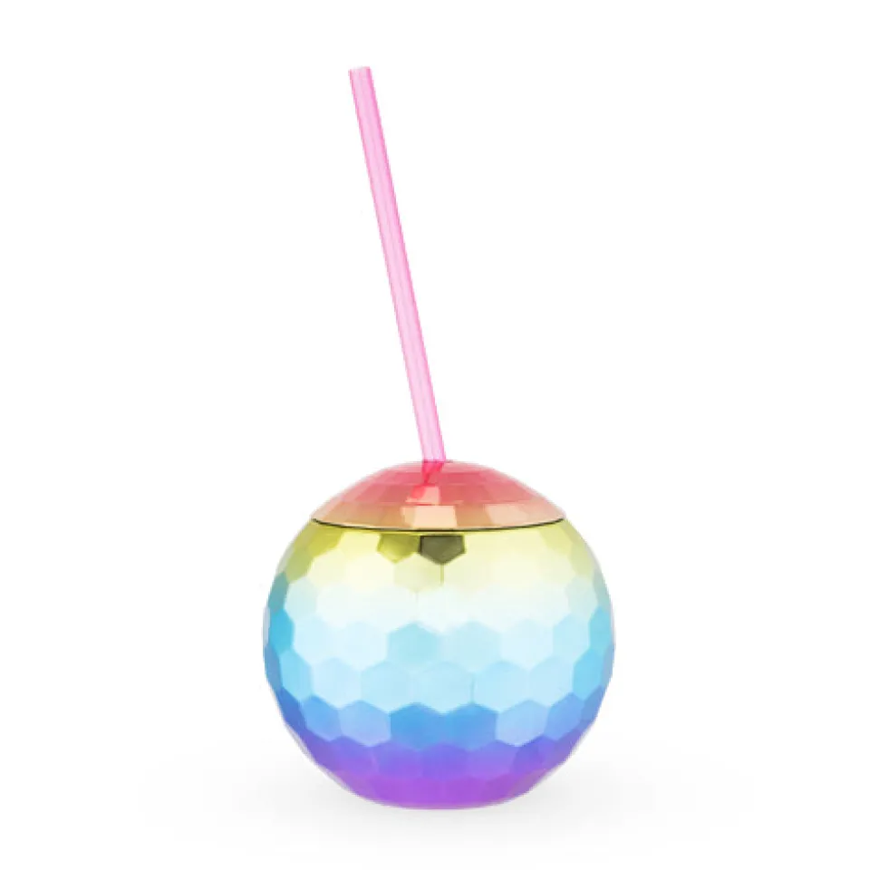 True Fabrications Tiki Mugs*Rainbow Disco Ball Tumbler