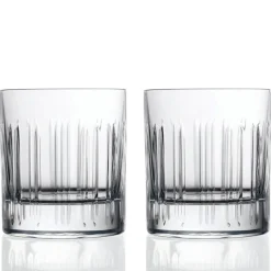 David Shaw Tumblers*Rcr Hand-Cut Barcode Tumblers (Set Of 2)